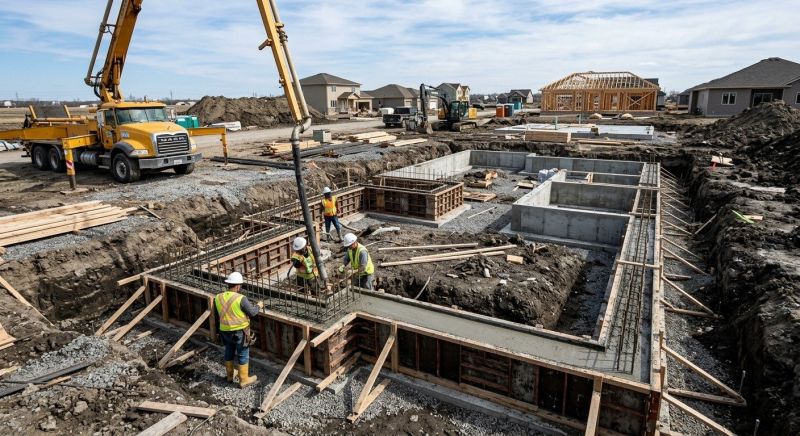 Cement Foundation Installation in Richmond, VA