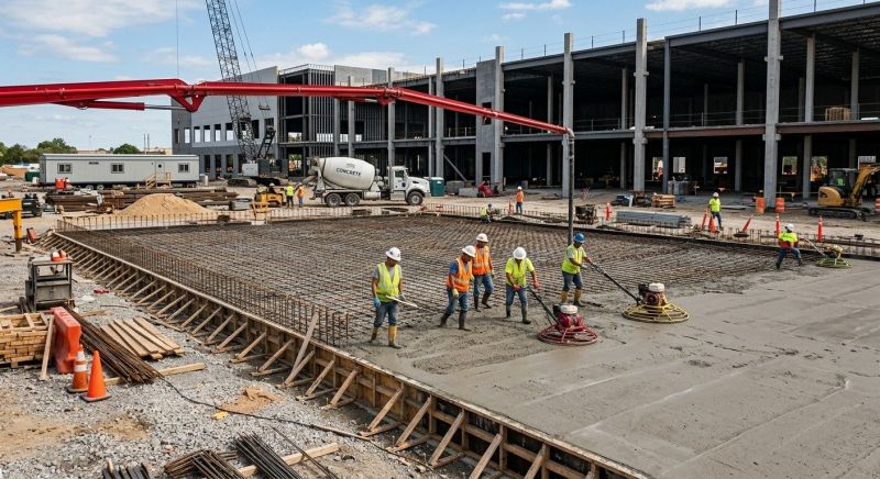 Commercial Slab Construction in Chesterfield, VA
