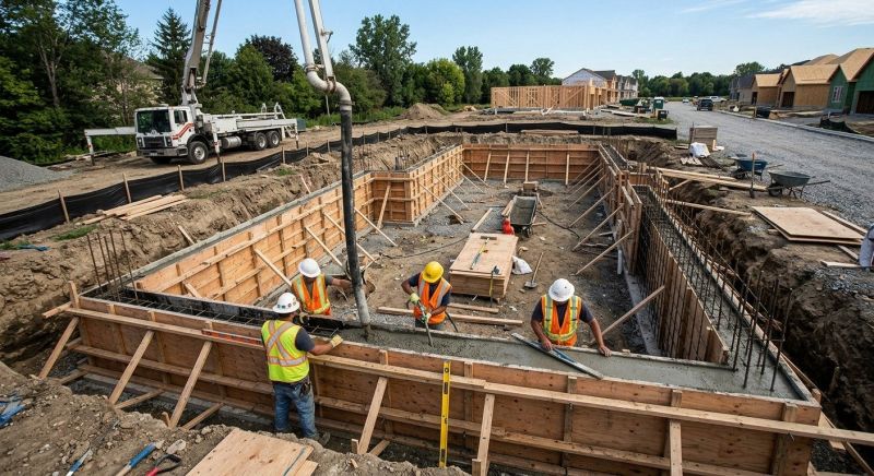 Concrete Foundation Installation in Montpelier, VA