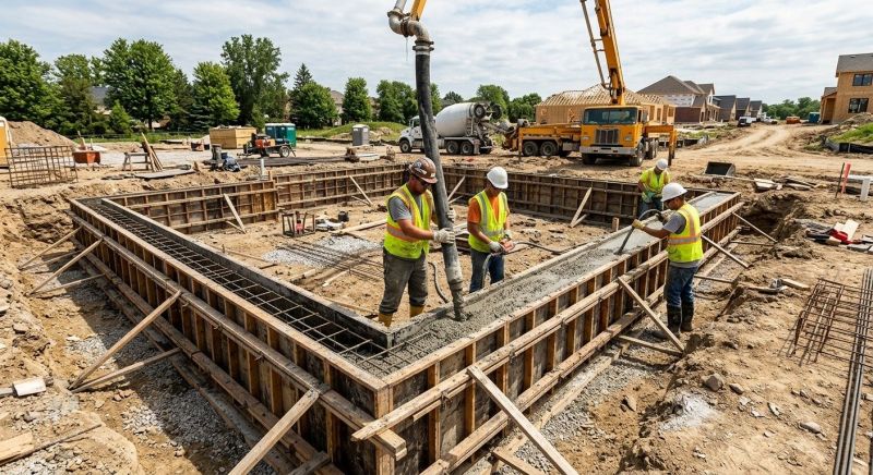 Foundation Wall Pouring in Amelia Court House, VA